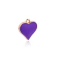 Purple heart drip oil alloy pendant for DIY bracelet and necklace jewelry accessories. - Large Heart