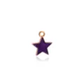 Purple drip oil star alloy pendant for DIY handmade bracelet necklace jewelry making accessories - Star