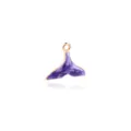 Purple enamel whale tail pendant for DIY handmade bracelet necklace jewelry accessories - Mermaid Tail