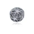Silberfarbene hohle Legierungs-Abstandshalterperle mit strukturiertem Design fur DIY-Schmuck. - Hohles Muster Weiß K Große Loch Perle