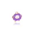 Purple sheep metal enamel charm pendant for DIY handmade bracelet necklace jewelry making - Animal Sheep