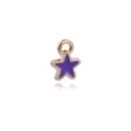 Purple enamel star metal charm pendant for DIY handmade bracelet necklace jewelry making accessories - Small Star