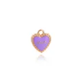 Purple heart alloy pendant charm for DIY bracelet necklace jewelry making accessories - LOVE Heart