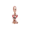 Ciondolo charm cucciolo di cane in oro rosa in lega per bracciale accessorio gioielli - Chihuahua Oro Rosa
