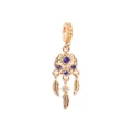 Charm acchiappasogni dorato con cristalli blu e pendenti per bracciali fai da te unici. - Oro Diamante Blu Acchiappasogni