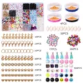 Dettaglio del kit per gioielli fai da te con perline colorate, perline con lettere ed elastico. - Set di Perline in Argilla 3