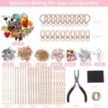 Kit per creazione portachiavi fai da te 500pz con ciondoli, anelli, chiusure e pinza. - 336pcs Accessori per Portachiavi / Scatola + Borsa a Bolle