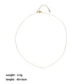 Minimalist thin gold chain necklace with extension chain, lightweight daily jewelry. - Gold O-Chain