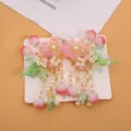 Niños estilo antiguo Hanfu horquillas para el cabello flor de melocotón perlas accesorios - Rosa Melocotón