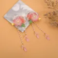 Niños Estilo Antiguo Tradicional Hanfu Horquillas de Pelo Flores Rosas Accesorios - Cuentas Rosas