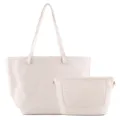 Κομψή πλεκτή τσάντα shopper μεγάλησ χωρητικότητασ με θήκη για καθημερινή χρήση και διακοπές. - Ζαχαρί