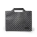 Men's business casual document bag dark grey monogram briefcase with top handle for office work - Monogram Black