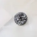 Grey artificial flower hair clip detail, 4cm fabric floral headpiece for women and brides. - Aqua