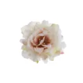 Close-up detail of artificial peony flower head, soft fabric petals, elegant floral accessory. - Light Coffee