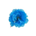 Blue artificial peony flower hair clip polyester floral hair accessory for women vacation beach boho - Lake Blue