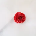 Red artificial flower hair clip bohemian bridal hair accessory for women about 4cm - Red