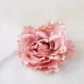 Pink artificial peony flower head for hair clips, bridal wedding accessories and DIY crafts. - Lotus root pink