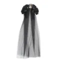 Halloween diadema velo rosa negra cráneo gótico fiesta cosplay accesorio detalle - Negro