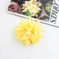 Yellow artificial flower hair clip daisy headwear for women ethnic style detail view - Yellow