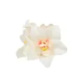 White 3-flower orchid hair clip holiday bohemian hair accessory for summer photo shoots. - Pink White
