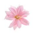Close up detail of pink fabric lily flower head, soft petal texture for accessory. - Pink
