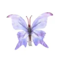 Elegant purple blue fabric butterfly hair clip realistic 3D design hair accessory for women. - Light Purple