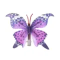 Dreamy purple butterfly hair clip, cute fabric hair accessory for women and daily wear stylish look. - Polka Dot Purple #2