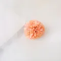 Peach fabric flower hair clip, small artificial floral hairpin for women and girls daily hair styling accessories - Orange Pink
