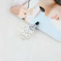 Harajuku skeleton hand hairpin detail, spooky ghost claw hair clip for Halloween. - White