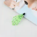 Neon green skeleton hand hair clip, spooky Halloween ghost claw duckbill hairpin for girls. - Green