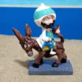 Nasreddin Hodja riding donkey figurine psychological sand tray game toy detail view miniature model - M