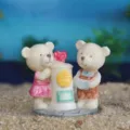 Miniature figurine ours couple boîte aux lettres en résine pour jardin de succulentes. - Petit Ours Style A / 6x4.4x5cm