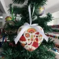 Herzförmiger Weihnachtsbaum-Hängeornament mit spanischem Kultur-Druckdesign Dekoration. - Stil 4-00000 Herz