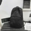 Black bamboo pattern backpack casual school bag large capacity daily student backpack chic new - Black
