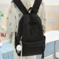 Sac à dos matelassé noir pour ordinateur, cartable décontracté pour les trajets. - Style Pendentif Crème Glacée / Noir
