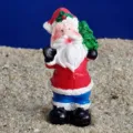 Resin Santa Claus figurine mini landscape ornament Christmas home decor cute desktop toy. - Style A Holding Tree