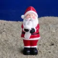 Cute resin Santa Claus figurine micro landscape toy ornament, L2.7xW2.6xH6cm desktop decor - Style B Holding Towel