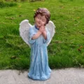 Resin garden angel statue figurine outdoor yard lawn ornament praying angel sculpture decor - Angel