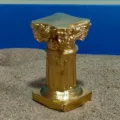 Colonna romana dorata in miniatura in resina accessorio per fotografia giocattolo di sabbia - Oro