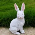 Resin white rabbit garden sculpture outdoor courtyard animal figurine decoration lawn - White Rabbit