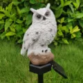 Solar owl garden light outdoor waterproof LED lawn stake lamp for yard pathway decor - Style E Monocrystalline