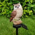 Outdoor solar owl garden light LED lawn stake decorative light for yard landscape patio. - Style F Monocrystalline