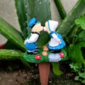 Resin kissing couple garden stake figurine potted plant decorative ornament craft item - Small Ground Insert Sweethearts