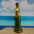 Gold and green Aphrodite resin statue goddess sculpture home decor table ornament 1pc - Venus Model D