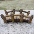 Miniature resin wooden bridge model for sand tray therapy and micro landscape decoration. - Wooden Bridge / Wood Color