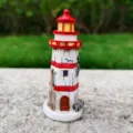 Mediterranean style lighthouse resin ornament figurine fish tank aquarium decoration detail. - Small Lighthouse Style A
