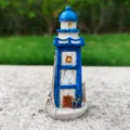 Mediterranean style lighthouse resin ornament fish tank miniature home decor figurine - Small Lighthouse Style B