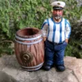 Miniatur Harz Kapitän Figur Stifthalter, süße maritime Matrose Desktop Deko Artikel. - Erster Offizier