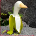 Creative banana duck figurine resin animal sculpture cute desktop home decor funny gift 15cm - Green-Peel Duck