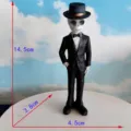 Halloween skeleton figurine gentleman in tuxedo top hat spooky table decor ornament gift - Cool Skeleton